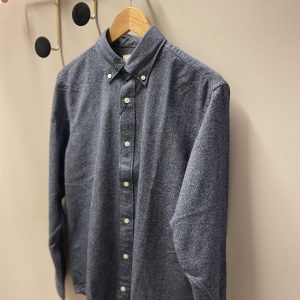 Blu Barkley Flannel X-Mas Shirt Mørk Blå Melert