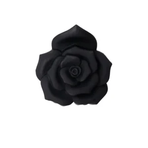 Black Colour Hårklæmme - Flower Matt - Black