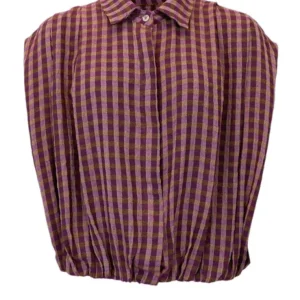 Black Colour Skjorte - Malle Bomber - Violet Check