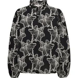 A-View Bluse - Grete - Black/Off White