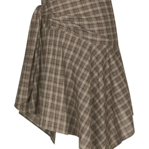 Neo Noir Skjørt - Sabella - Brown Check