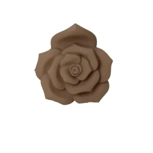 Black Colour Hårklæmme - Flower Matt - Lt. Brown
