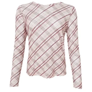 Black Colour Bluse - Kamma - Beige Tartan