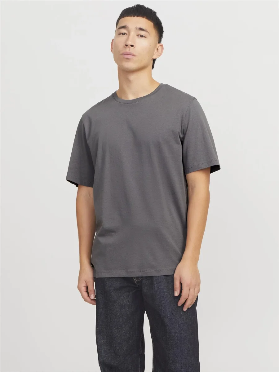 Organic Basic Tee Ss O-Neck Grå - Image 3