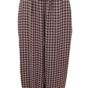 Black Colour Bukser - Malle Balloon - Brown Check