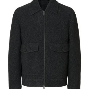 Jakob Wool Blend Jacket Grå