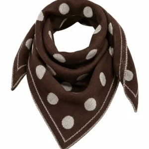 Say INA Copenhagen Skjerf - Sydney Dotted - Dark Brown W. White Dots