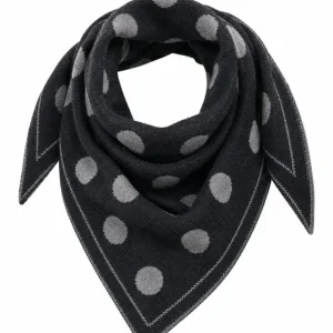 Say INA Copenhagen Skjerf - Sydney Dotted - Antracit W. Light Grey Dots