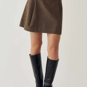 Noella Skjørt - Maybelle - Brown Herringbone