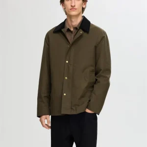 Walter Waxed Cotton Jacket Mørkegrønn