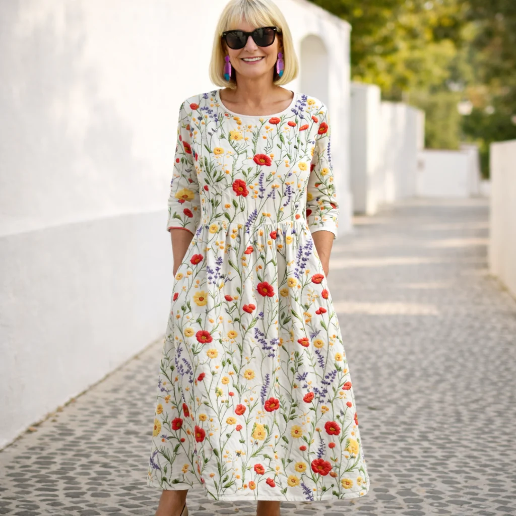 Nelly | Maxi-kjole - blomstermønster - Image 5