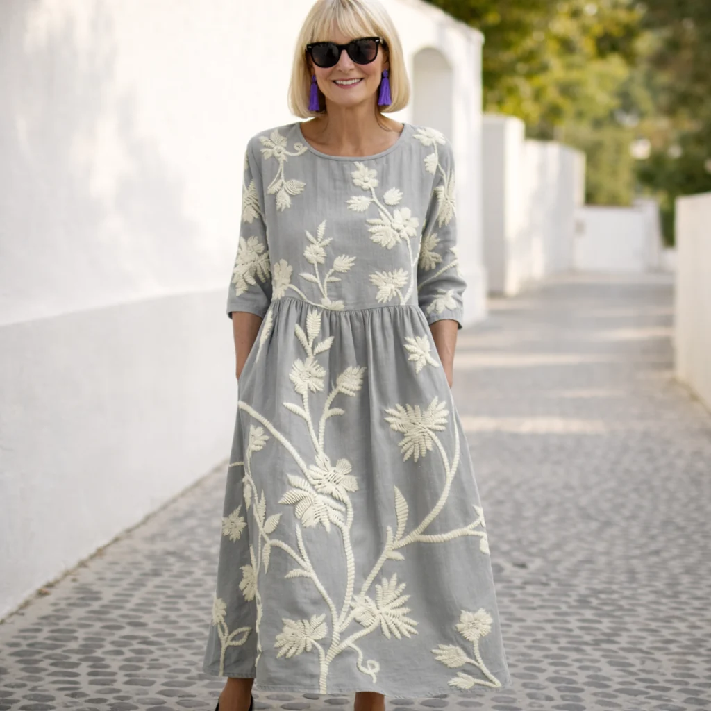 Nelly | Maxi-kjole - blomstermønster - Image 9