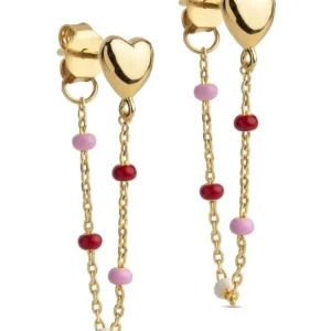 ENAMEL Copenhagen Øreringer - Lola Heart - Rose