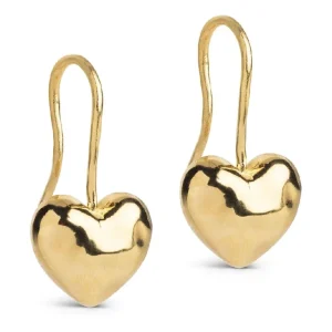 ENAMEL Copenhagen Øreringer - Poma Drop Heart - Gold Colour