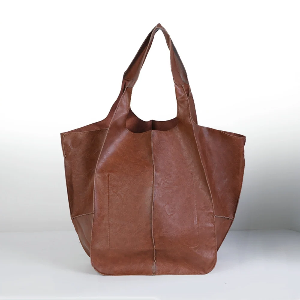 Stor Vintage Skuldveske - Image 4