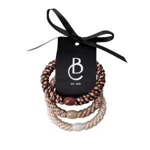 Black Colour Hårstrikkker - Kally 3-Pack - Earth Mix