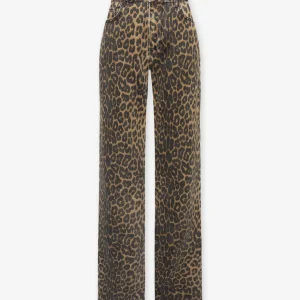 LEOPARD BOOTCUT JEANS