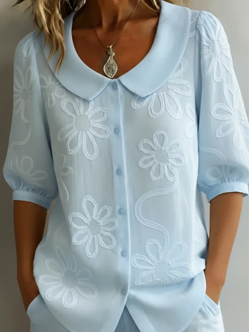 Sara – Bluse med broderte blomster - Image 5