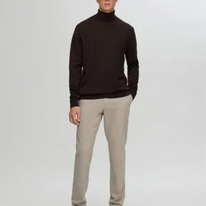 Slim Miles Structure Dyed Pant Beige