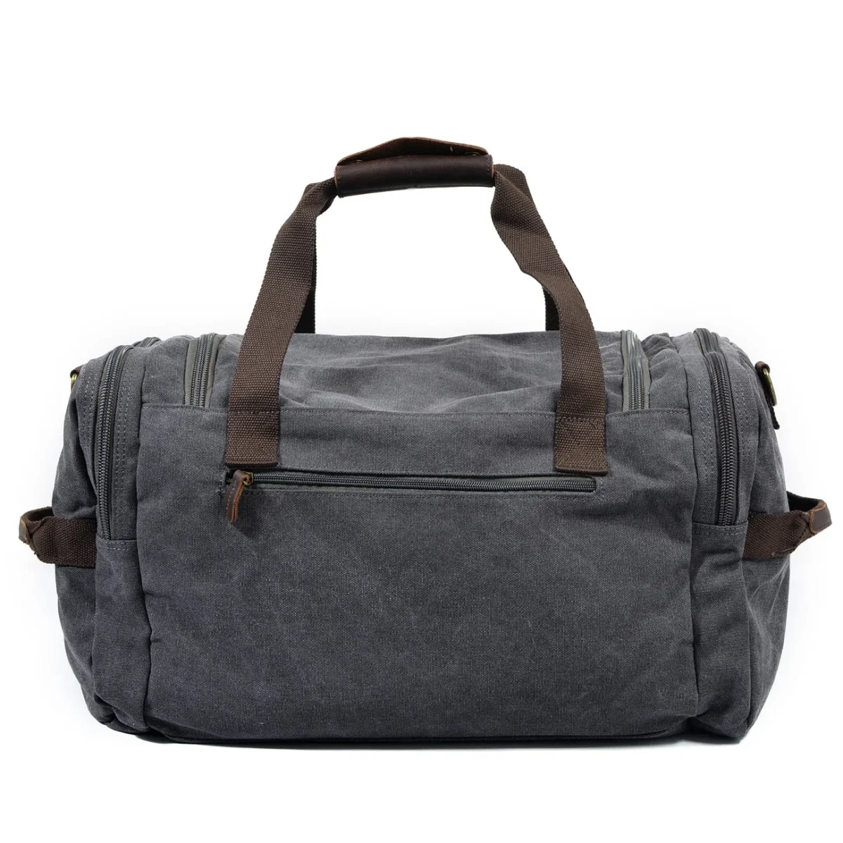 David - Herre duffelbag i kanvas i skinn - Image 6